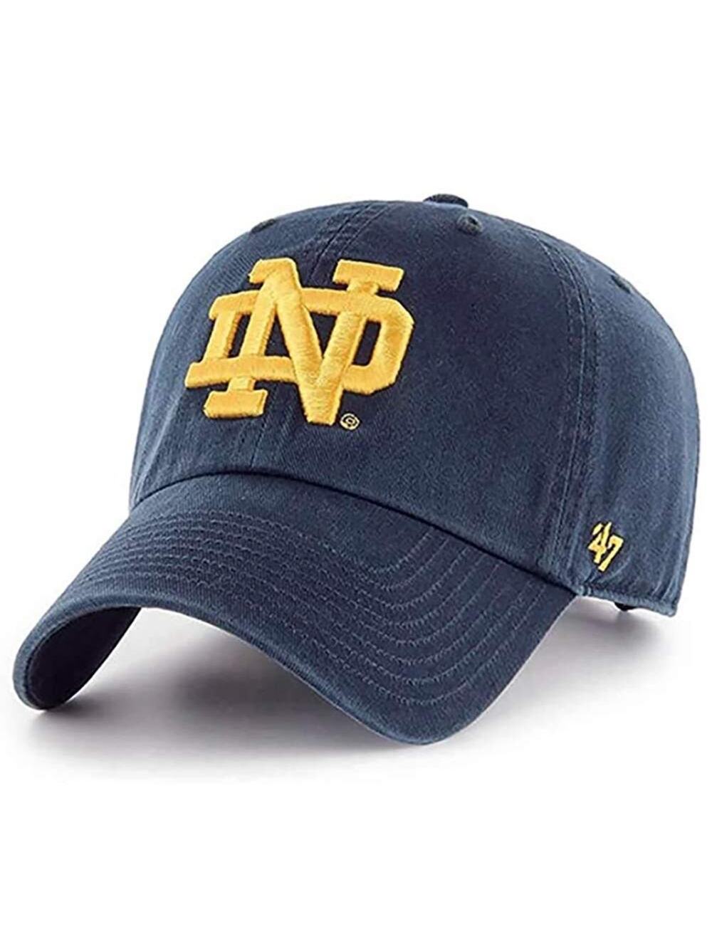 New NCAA Notre Dame Fighting Irish 47 Brand Clean Up Adjustable Hat Navy New